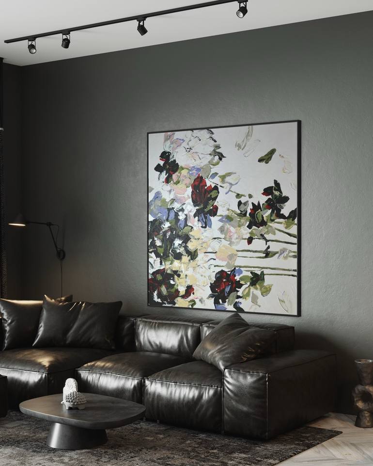 Original Contemporary Floral Painting by Tetiana and Victoria Hutsul