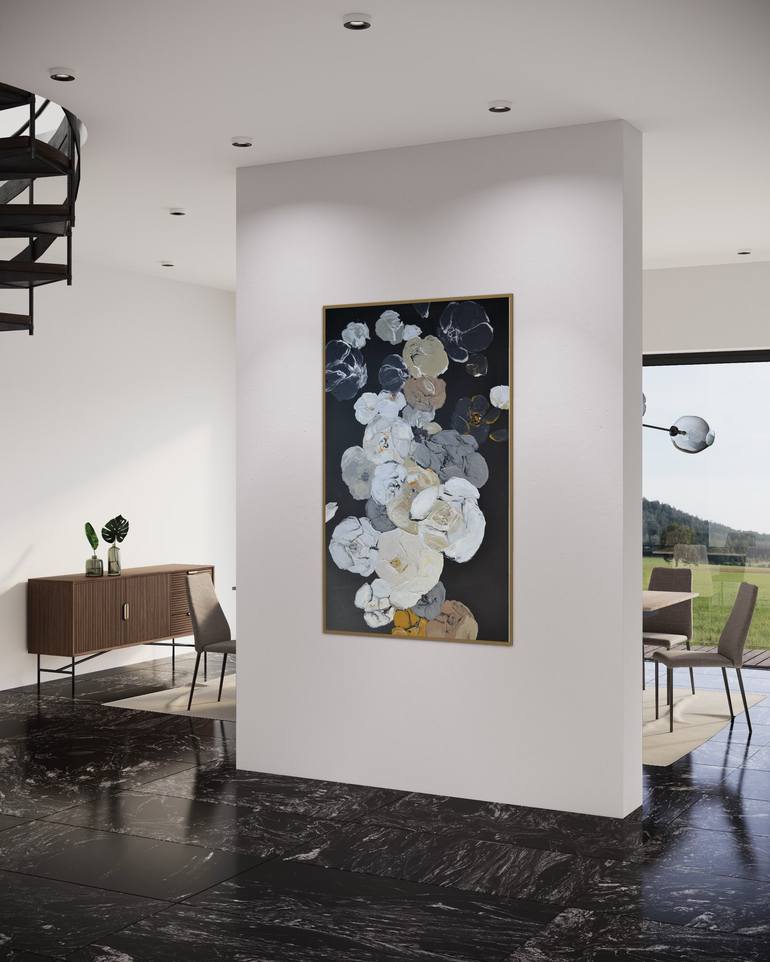 Original Contemporary Floral Painting by Tetiana and Victoria Hutsul