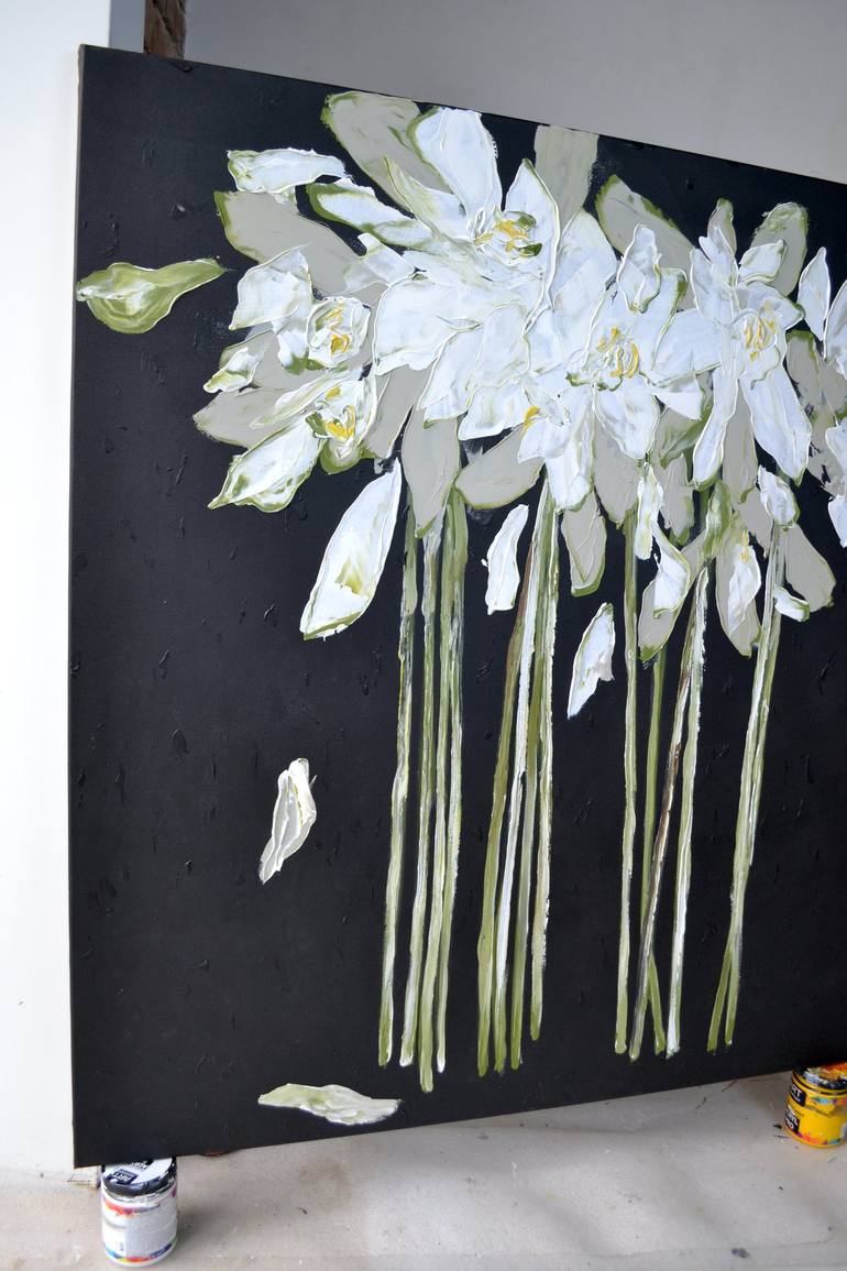 Original Contemporary Floral Painting by Tetiana and Victoria Hutsul