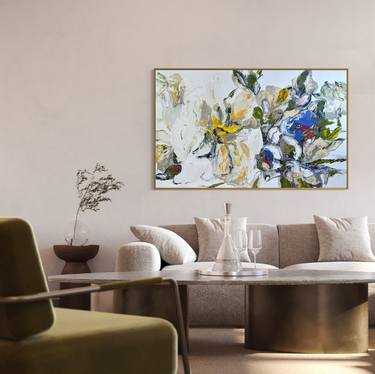 We create our own magic/ XL Abstract Floral Landscape Art thumb