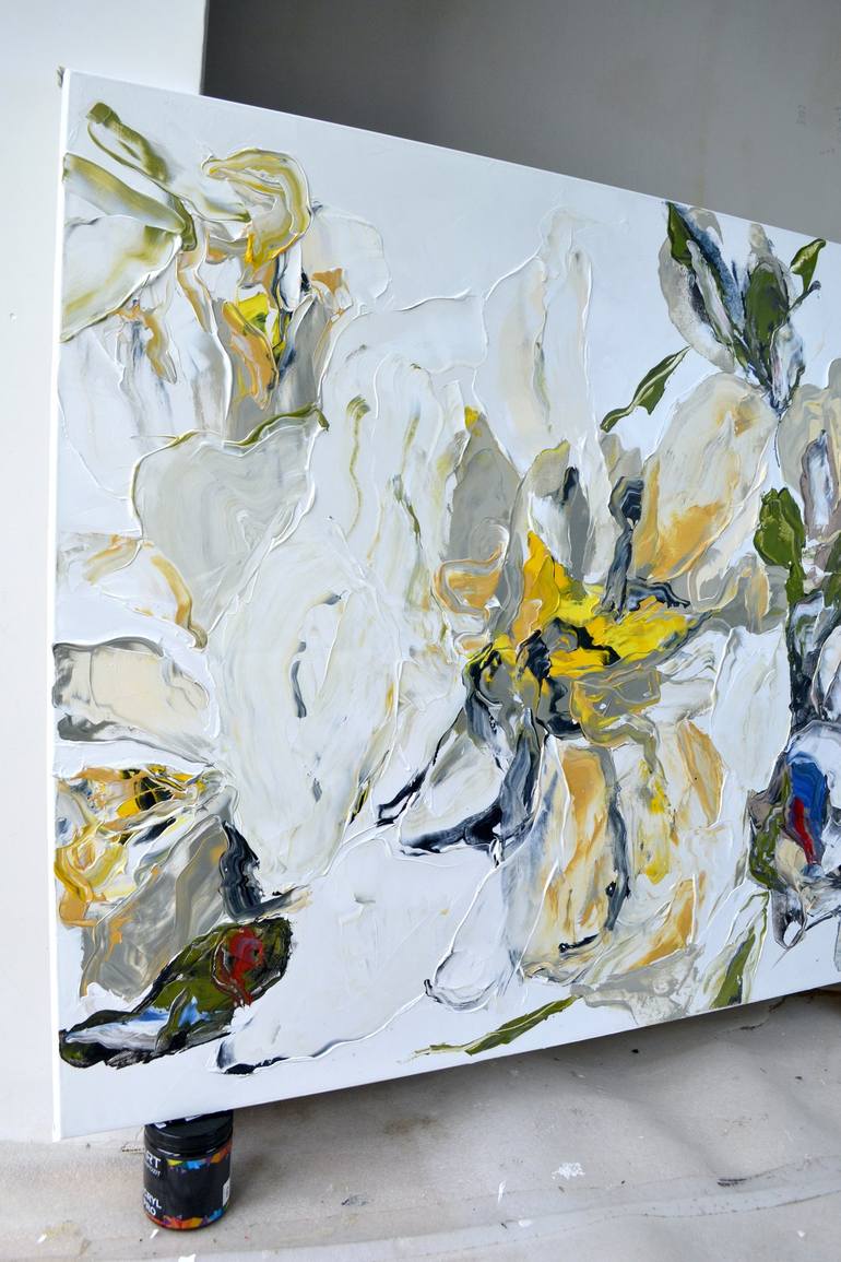 Original Contemporary Floral Painting by Tetiana and Victoria Hutsul