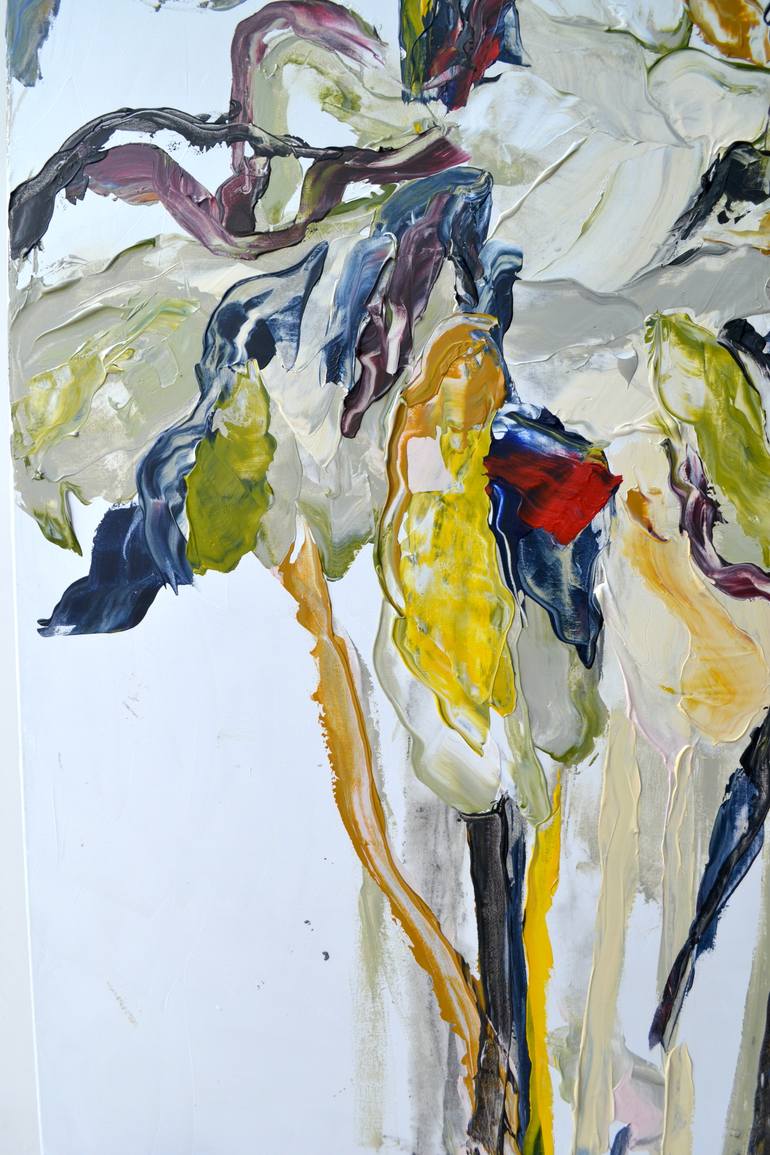 Original Abstract Floral Painting by Tetiana And Victoria Hutsul
