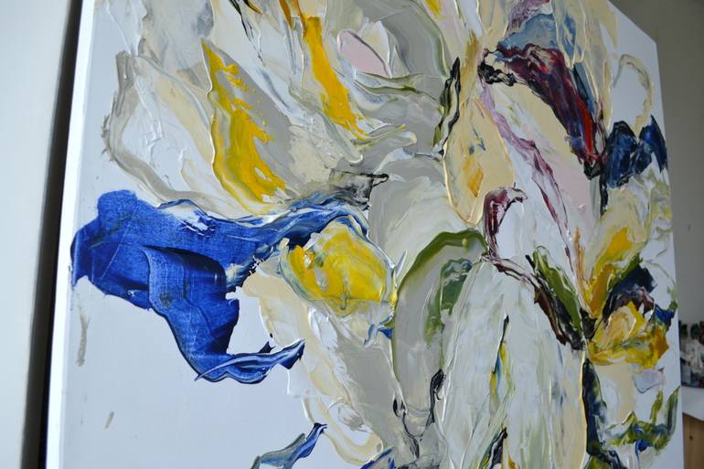 Original Abstract Floral Painting by Tetiana And Victoria Hutsul