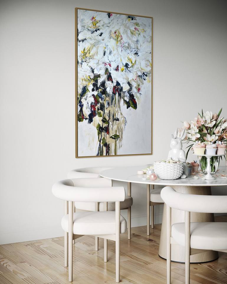 Original Contemporary Floral Painting by Tetiana and Victoria Hutsul