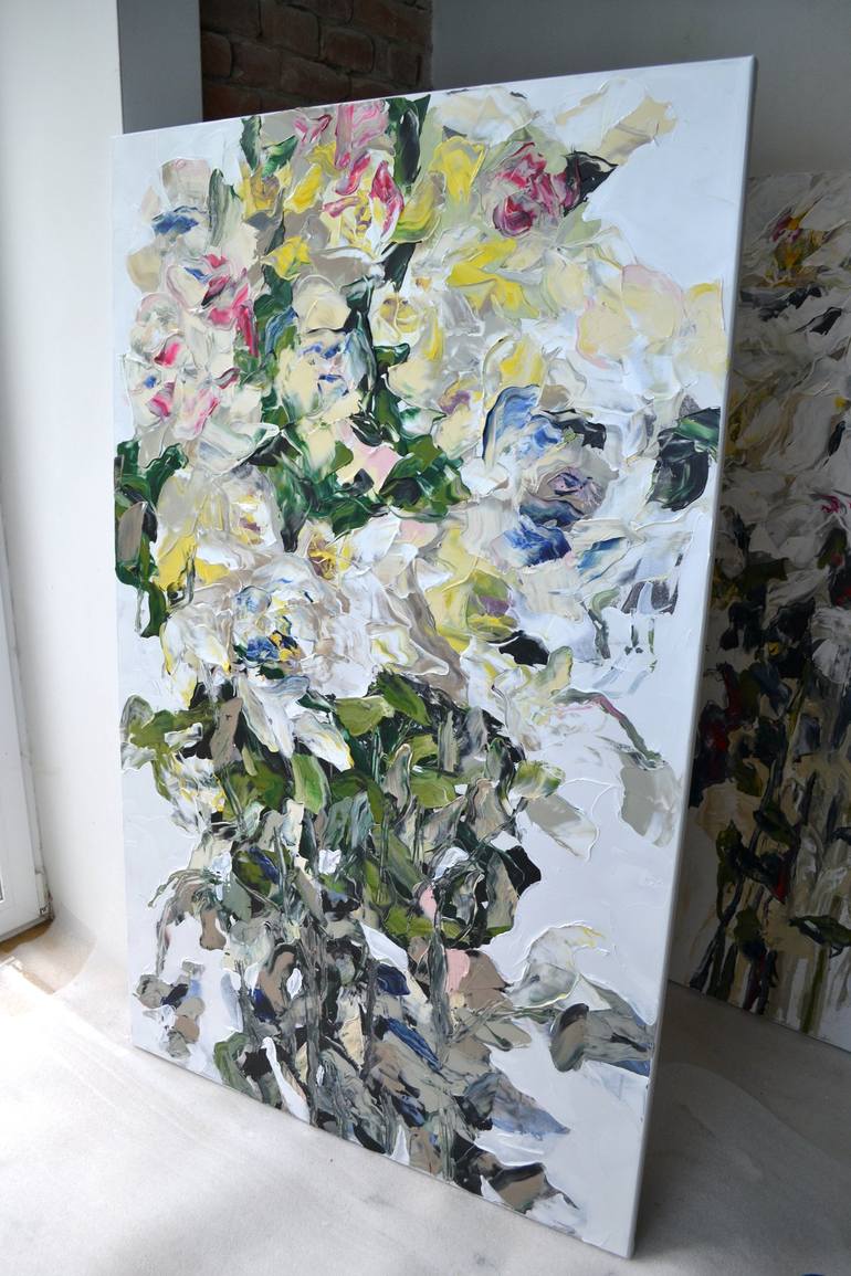 Original Floral Painting by Tetiana and Victoria Hutsul