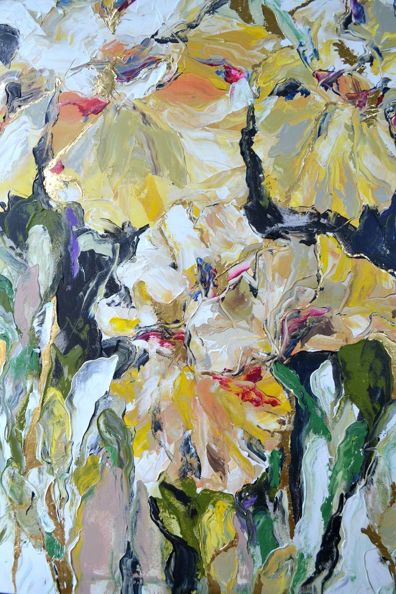 Original Contemporary Floral Painting by Tetiana And Victoria Hutsul