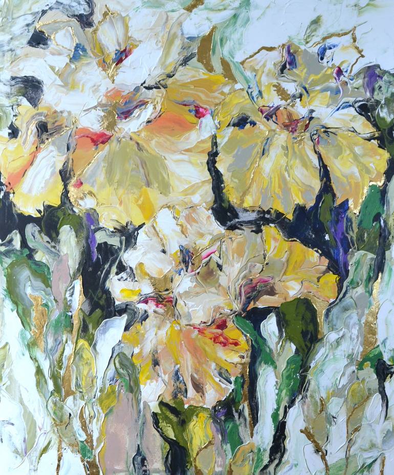 Original Contemporary Floral Painting by Tetiana And Victoria Hutsul