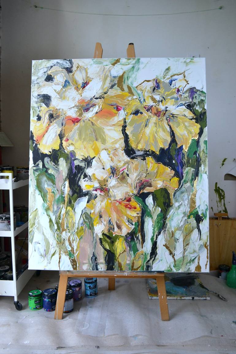 Original Contemporary Floral Painting by Tetiana And Victoria Hutsul