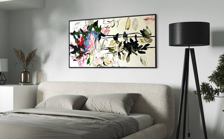 Original Contemporary Floral Painting by Tetiana and Victoria Hutsul