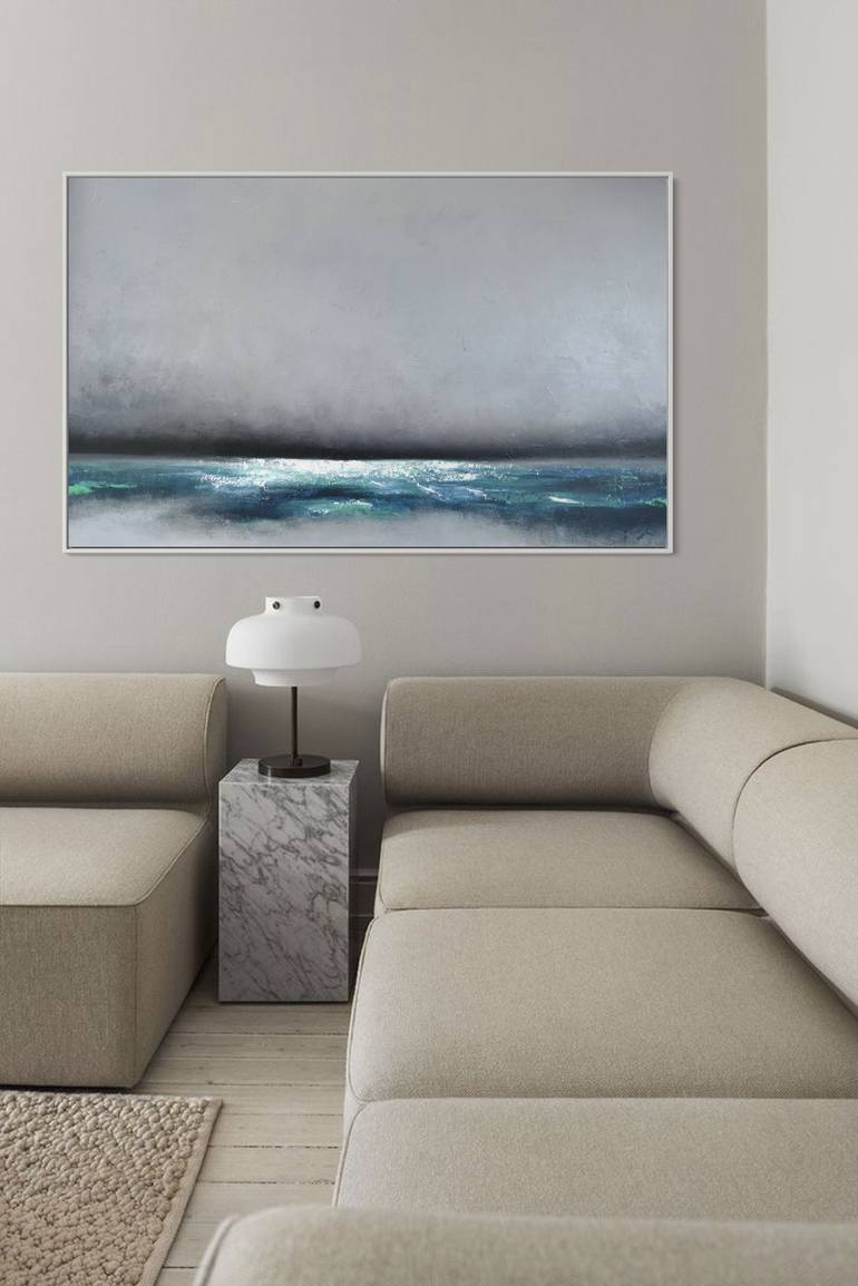 Original Abstract Seascape Paintings by Tetiana And Victoria Hutsul