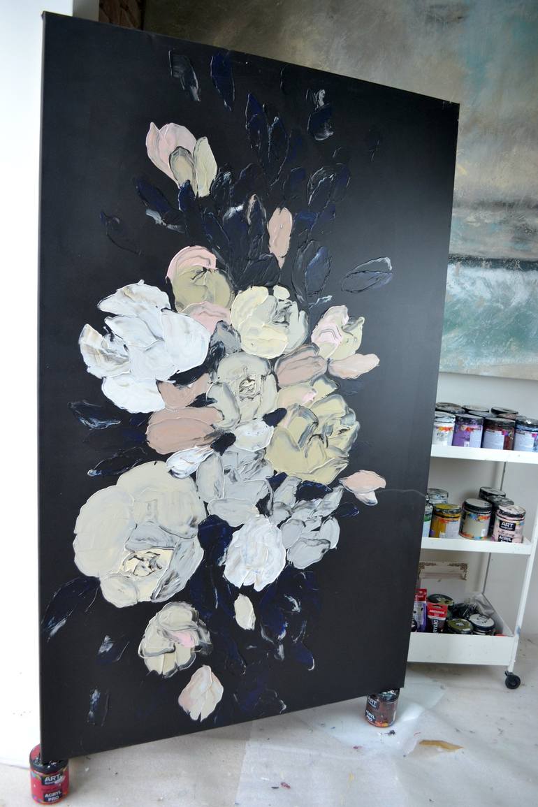 Original Contemporary Floral Painting by Tetiana and Victoria Hutsul