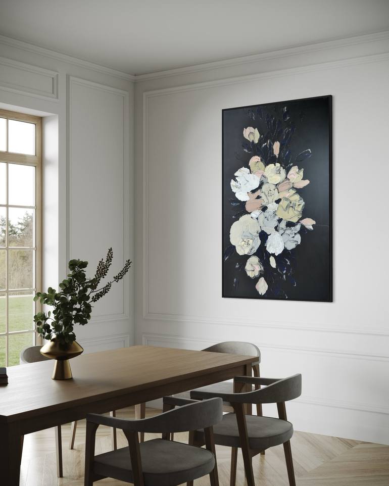 Original Contemporary Floral Painting by Tetiana and Victoria Hutsul