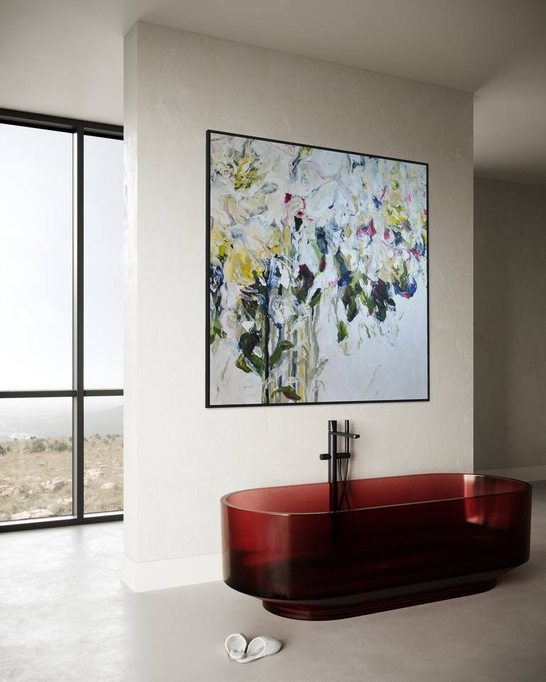 Original Contemporary Floral Painting by Tetiana and Victoria Hutsul