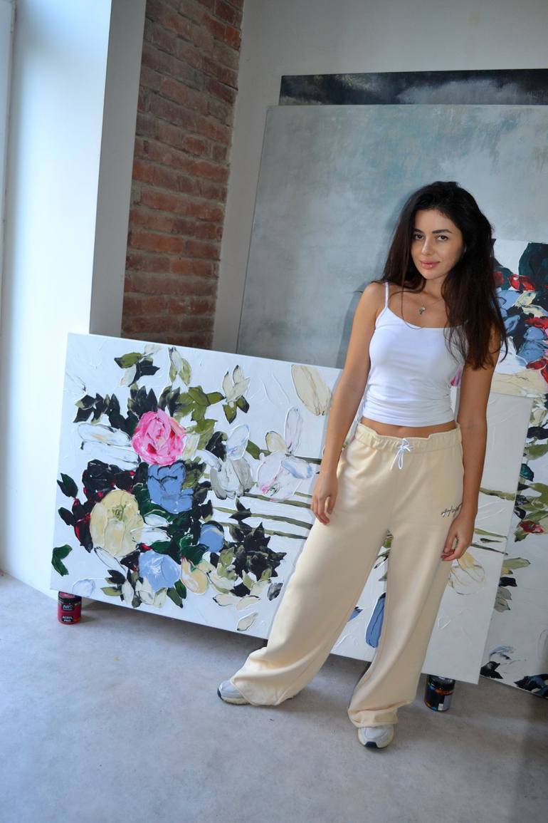 Original Contemporary Floral Painting by Tetiana And Victoria Hutsul