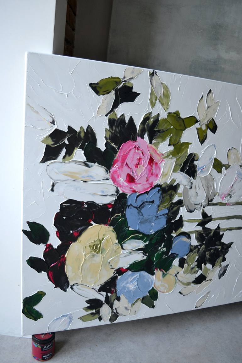 Original Contemporary Floral Painting by Tetiana And Victoria Hutsul