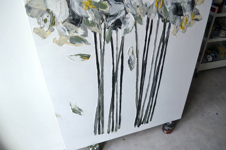 Original Abstract Floral Painting by Tetiana And Victoria Hutsul