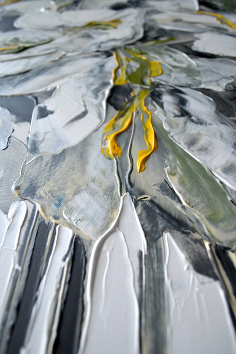 Original Abstract Floral Painting by Tetiana And Victoria Hutsul
