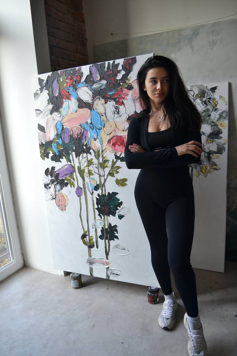 Original Contemporary Floral Painting by Tetiana And Victoria Hutsul