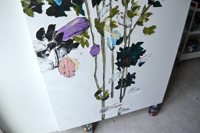 Original Contemporary Floral Painting by Tetiana And Victoria Hutsul