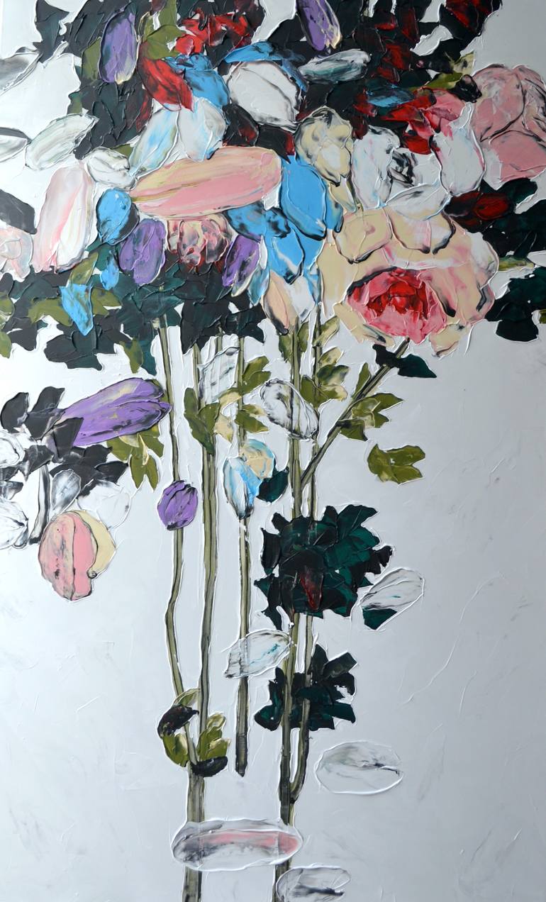 Original Contemporary Floral Painting by Tetiana And Victoria Hutsul