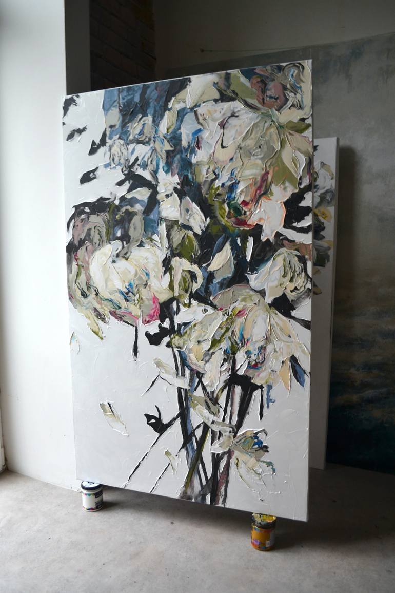 Original Contemporary Floral Painting by Tetiana And Victoria Hutsul