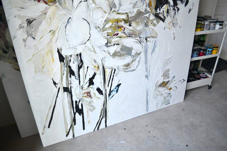 Original Abstract Floral Painting by Tetiana And Victoria Hutsul