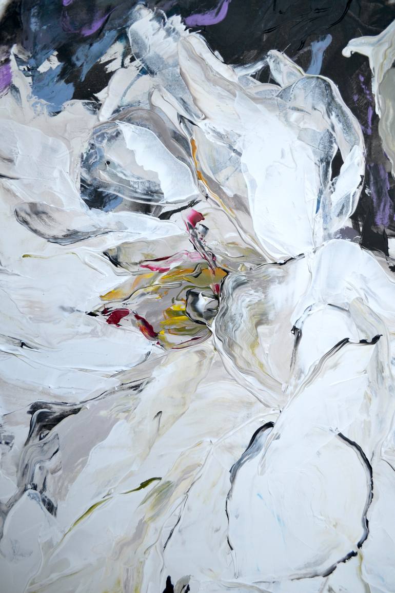 Original Abstract Floral Painting by Tetiana And Victoria Hutsul