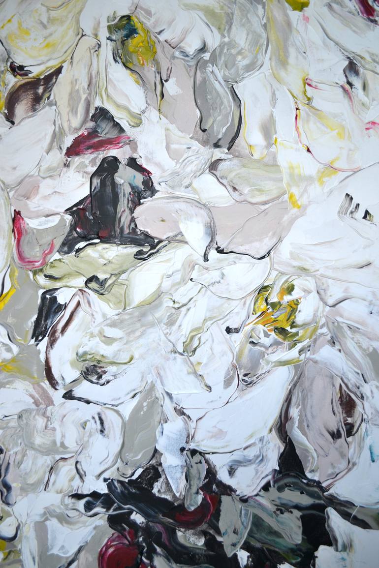 Original Abstract Floral Painting by Tetiana And Victoria Hutsul