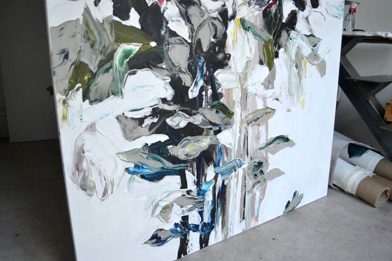 Original Abstract Floral Painting by Tetiana And Victoria Hutsul