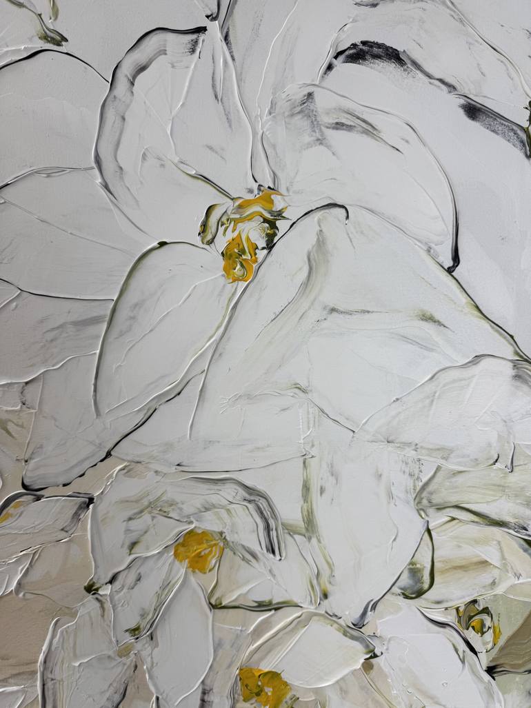 Original Abstract Floral Painting by Tetiana And Victoria Hutsul