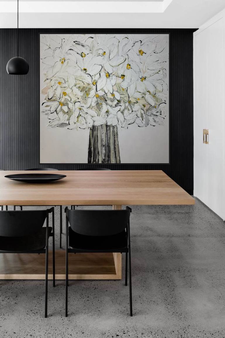 Original Abstract Floral Painting by Tetiana And Victoria Hutsul