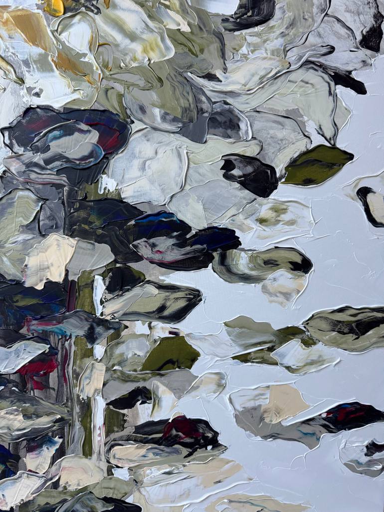 Original Abstract Floral Painting by Tetiana And Victoria Hutsul