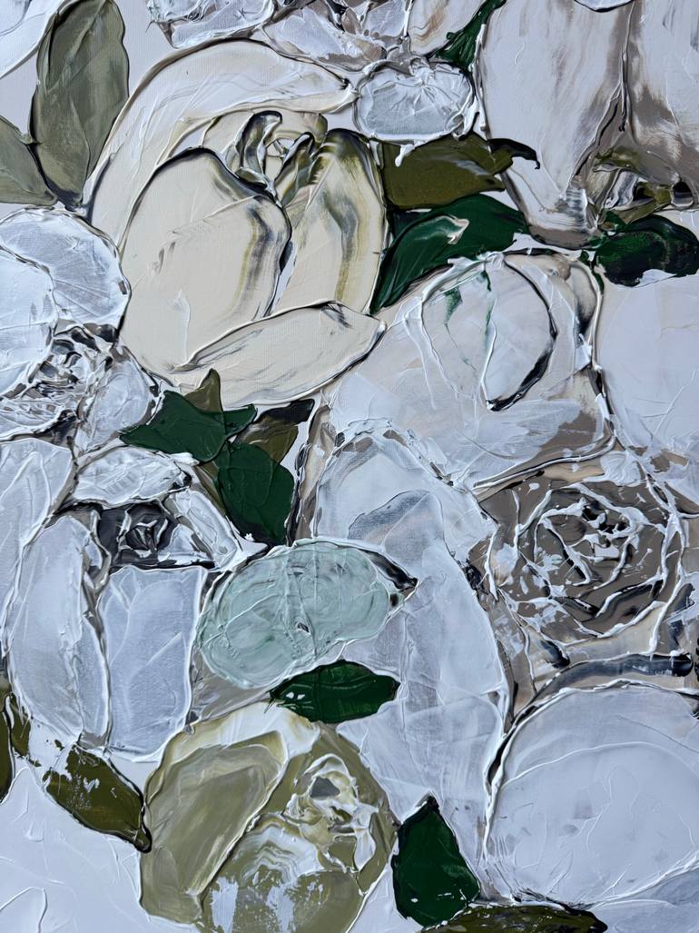 Original Abstract Floral Painting by Tetiana And Victoria Hutsul