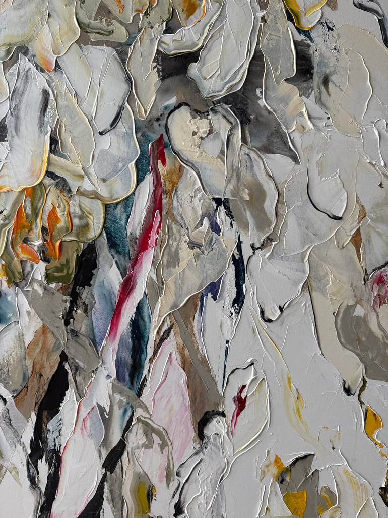 Original Abstract Floral Painting by Tetiana And Victoria Hutsul