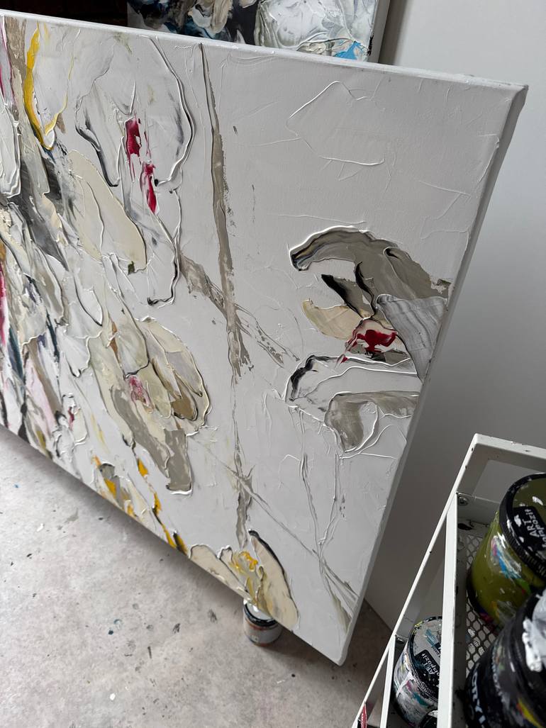 Original Abstract Floral Painting by Tetiana And Victoria Hutsul