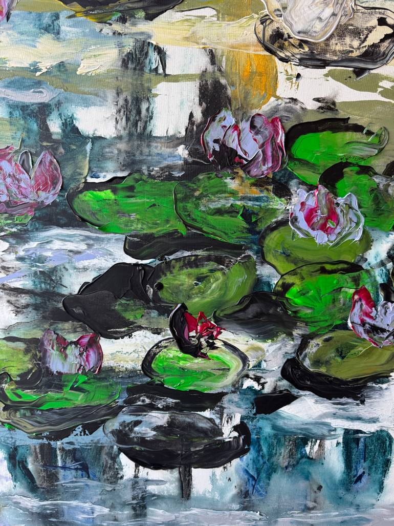 Original Abstract Floral Painting by Tetiana And Victoria Hutsul