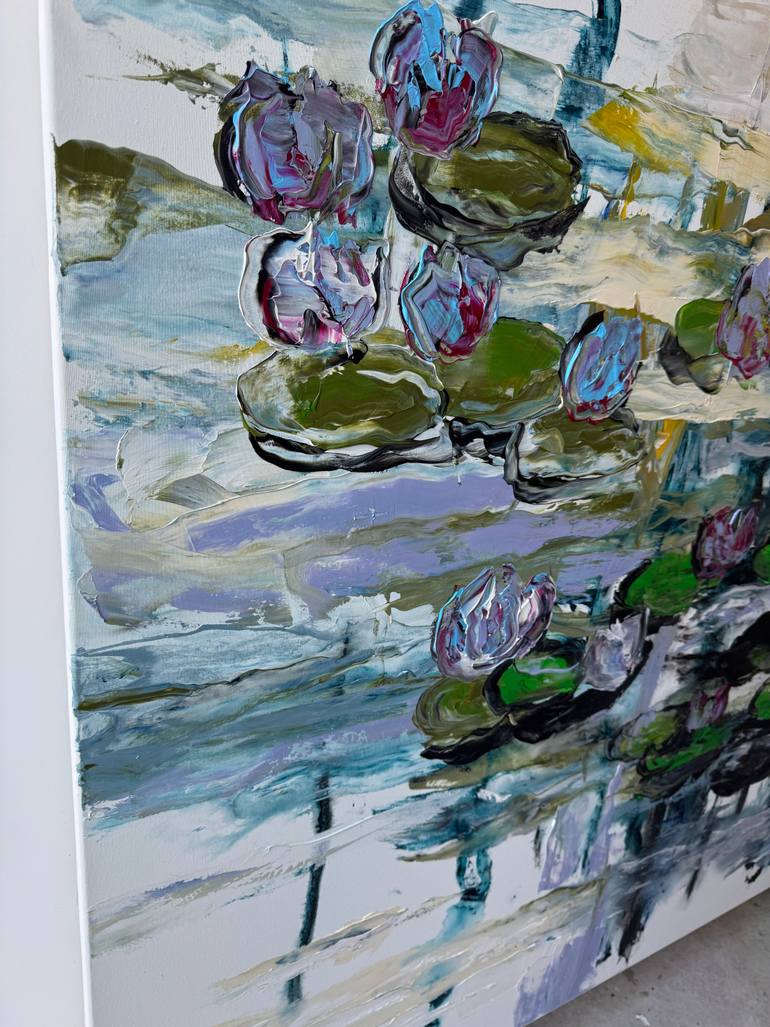 Original Abstract Floral Painting by Tetiana And Victoria Hutsul