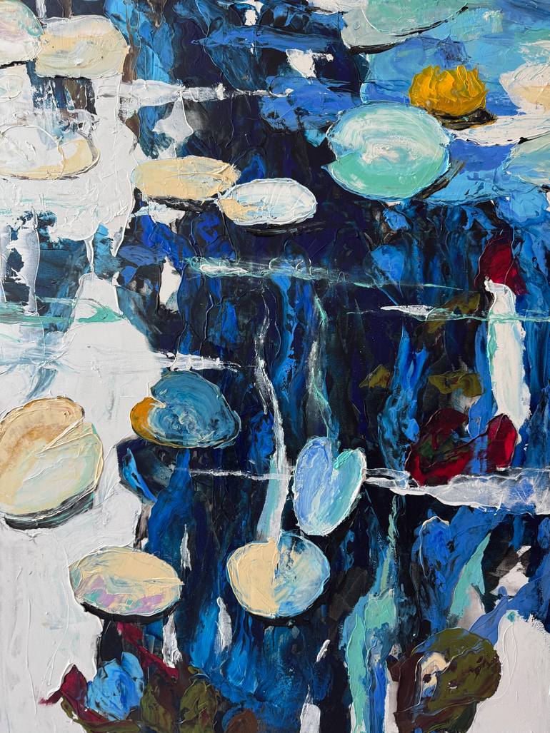 Original Abstract Floral Painting by Tetiana And Victoria Hutsul