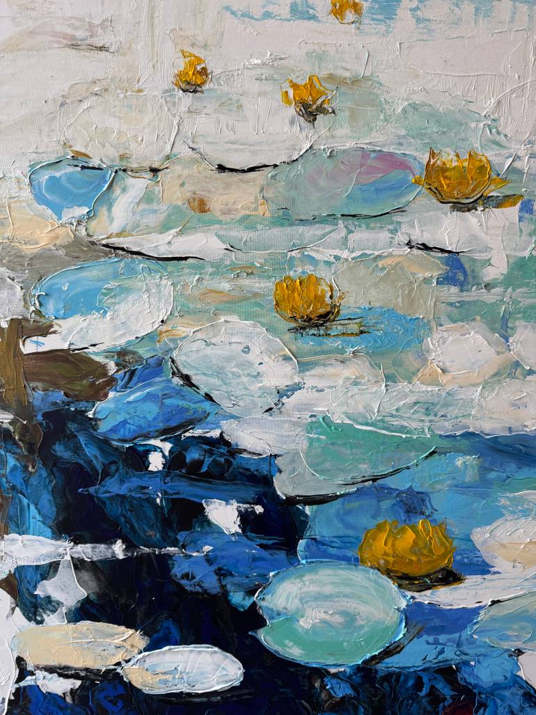 Original Abstract Floral Painting by Tetiana And Victoria Hutsul