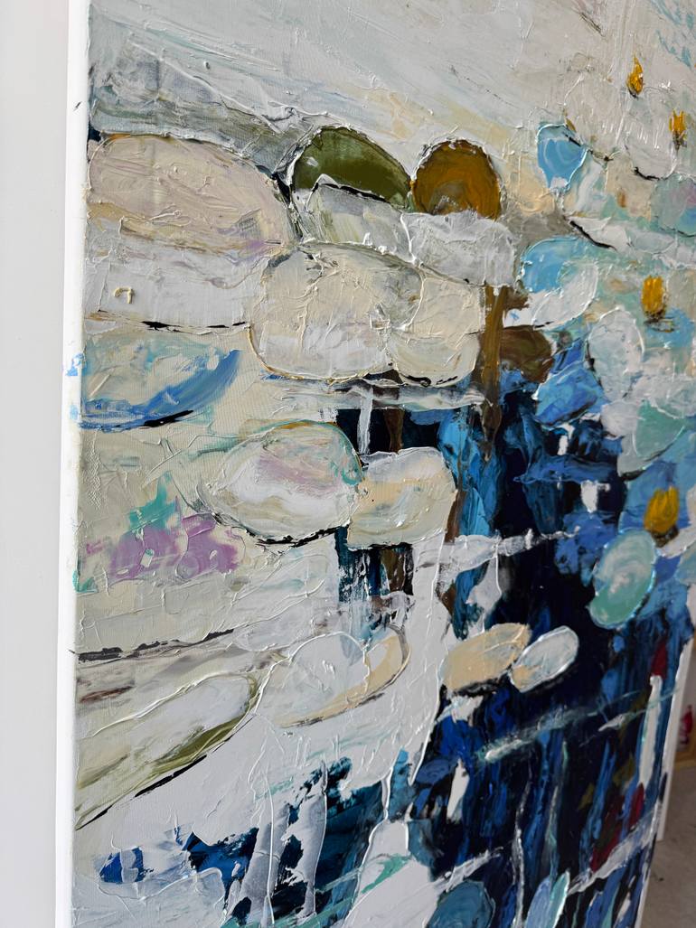 Original Abstract Floral Painting by Tetiana And Victoria Hutsul