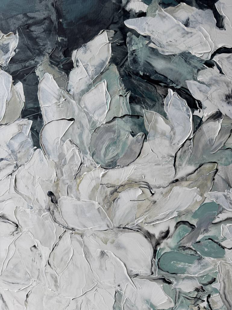 Original Abstract Floral Painting by Tetiana And Victoria Hutsul