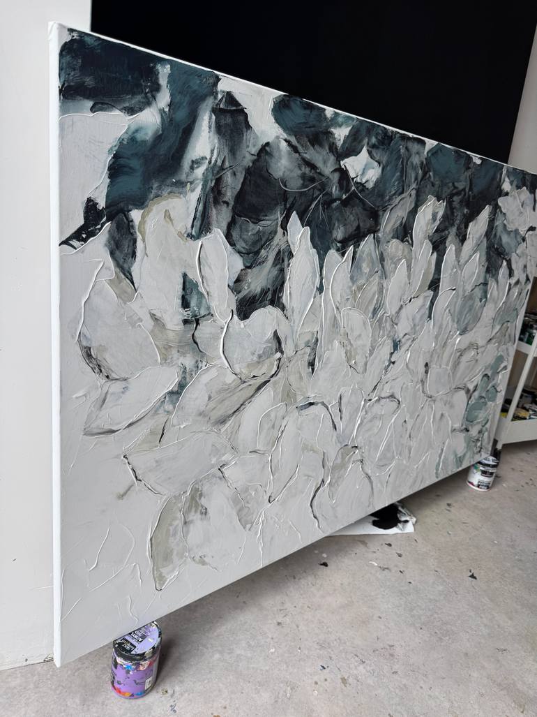 Original Abstract Floral Painting by Tetiana And Victoria Hutsul