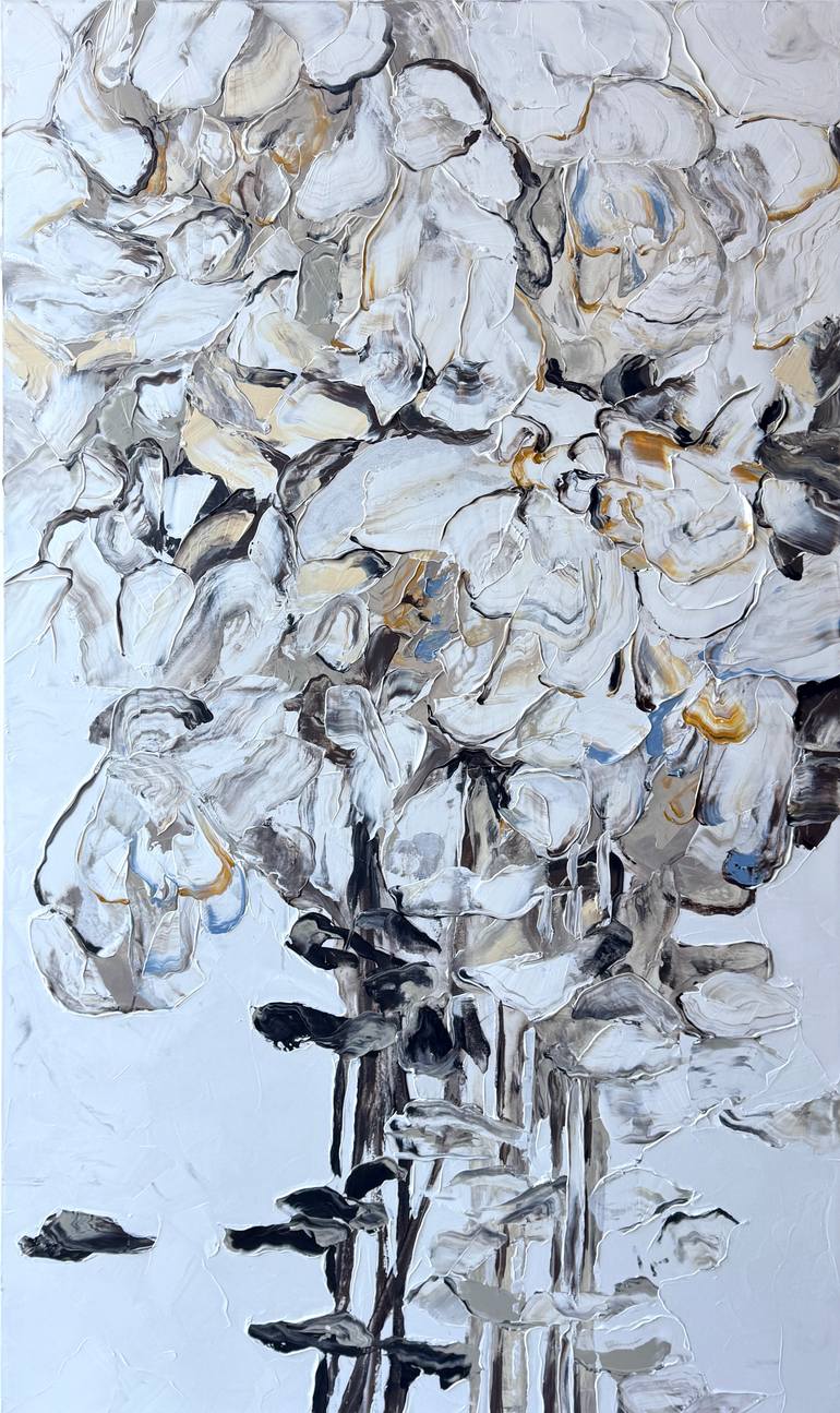 Original Abstract Floral Painting by Tetiana And Victoria Hutsul