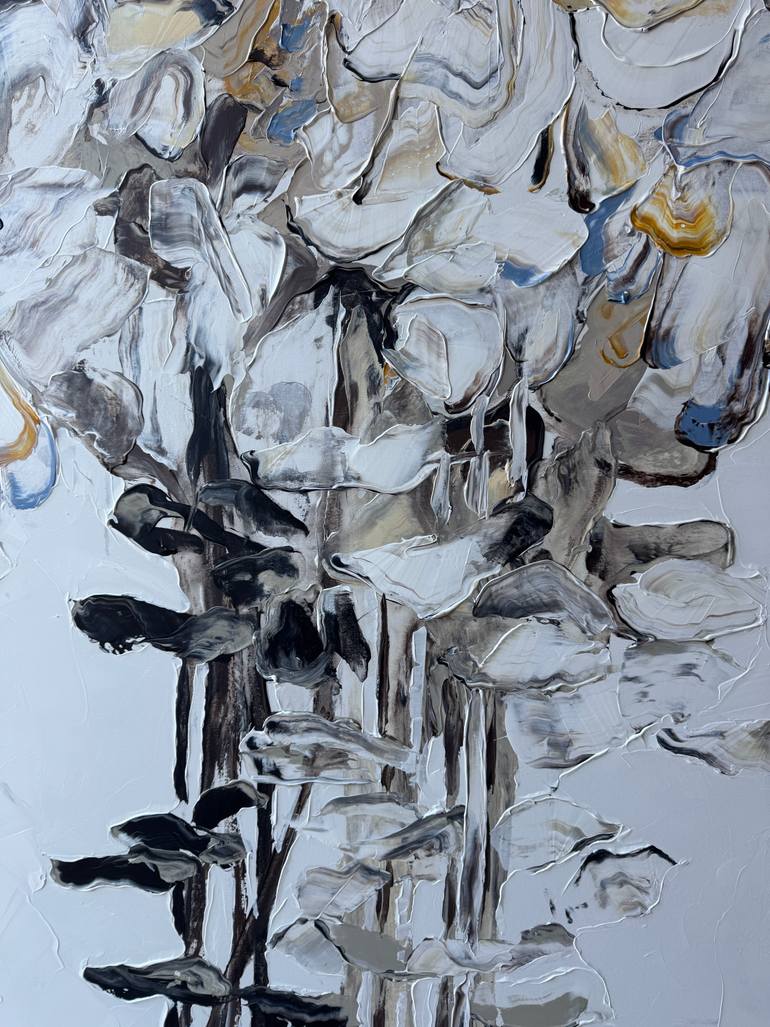 Original Abstract Floral Painting by Tetiana And Victoria Hutsul