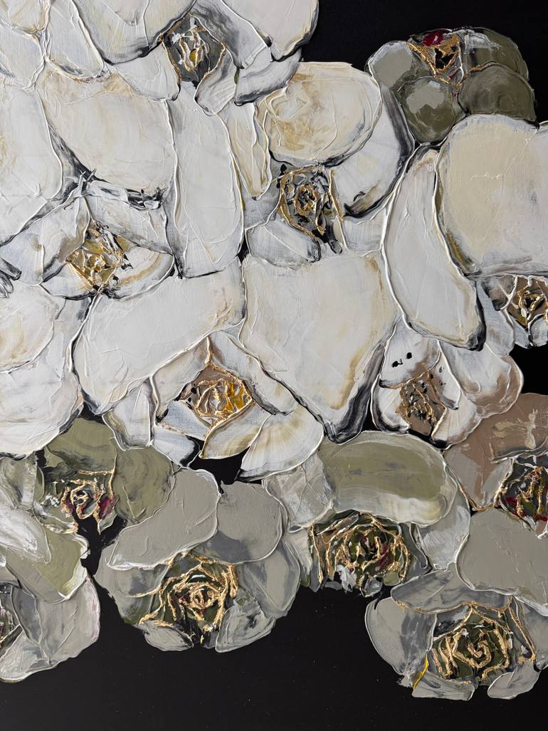 Original Abstract Floral Painting by Tetiana And Victoria Hutsul