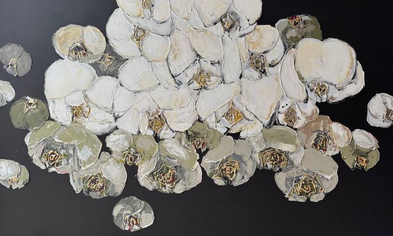 Original Abstract Floral Painting by Tetiana And Victoria Hutsul