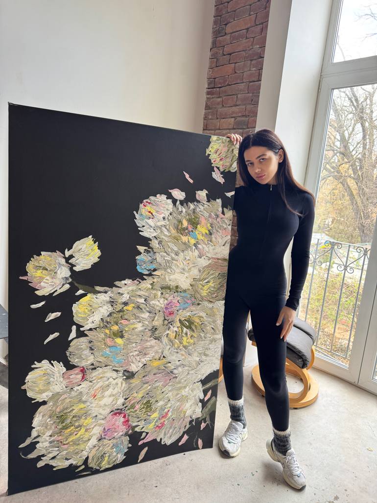 Original Contemporary Floral Painting by Tetiana And Victoria Hutsul
