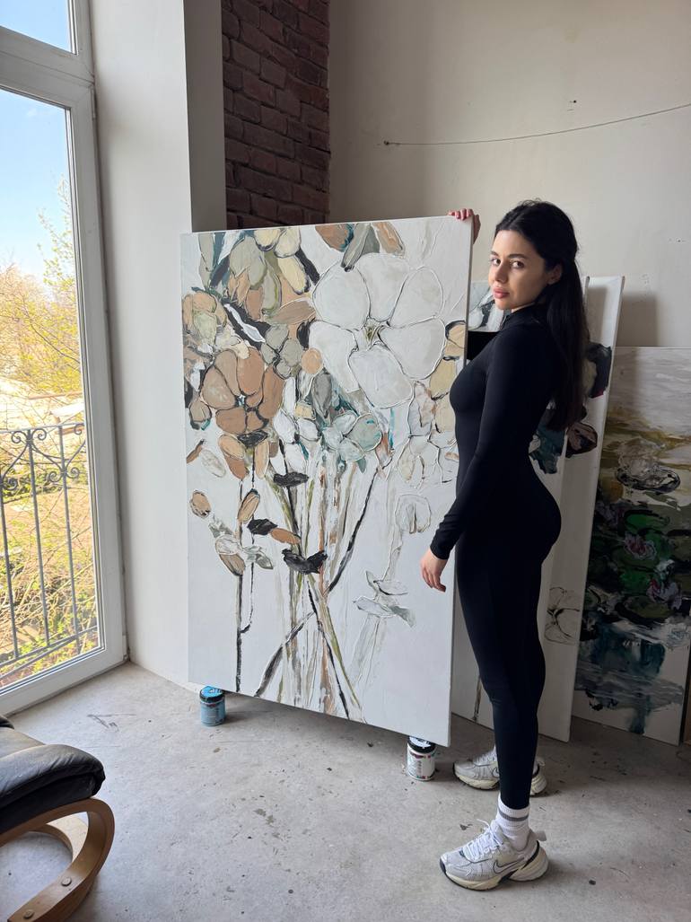 Original Contemporary Floral Painting by Tetiana And Victoria Hutsul