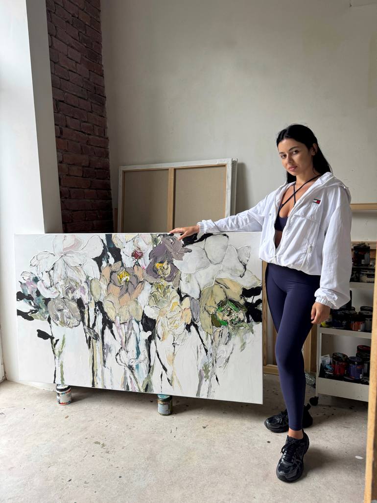 Original Contemporary Floral Painting by Tetiana And Victoria Hutsul