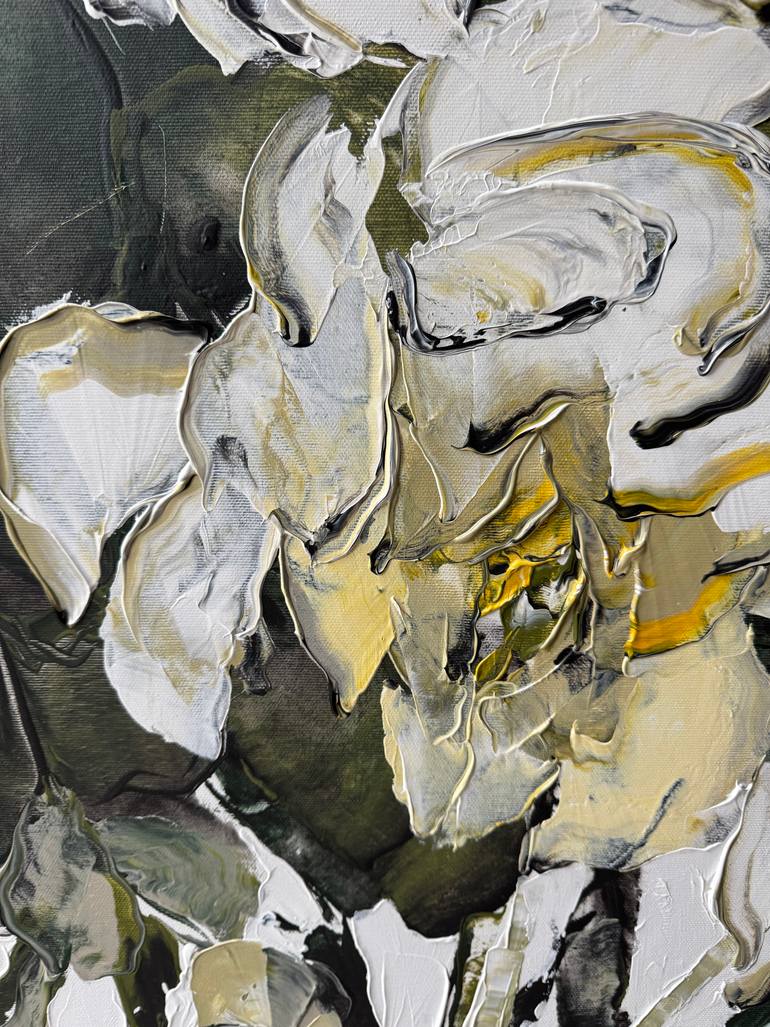 Original Abstract Floral Painting by Tetiana And Victoria Hutsul